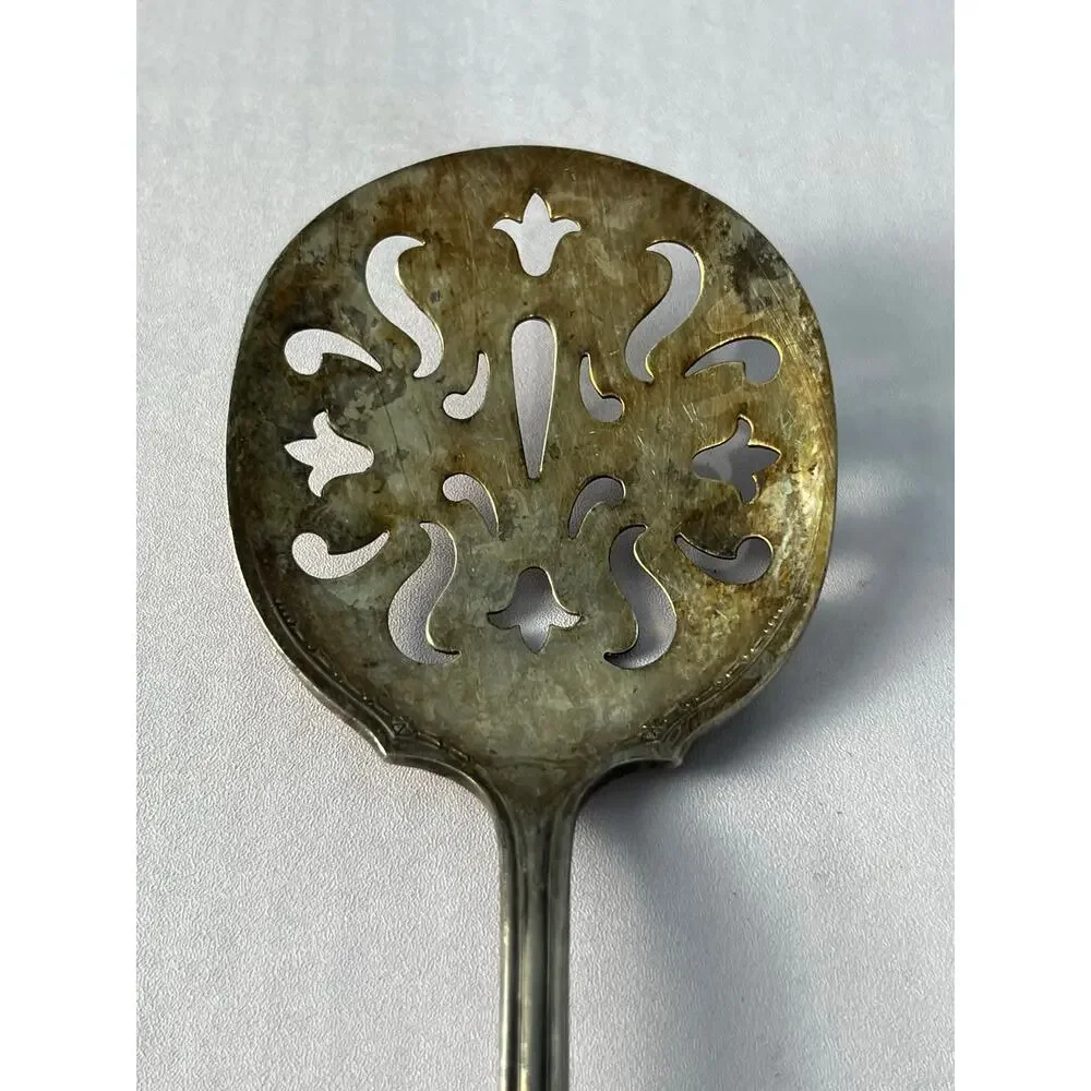 VTG Webster Sterling Silver Handle Pierced Tomato Serving Spoon